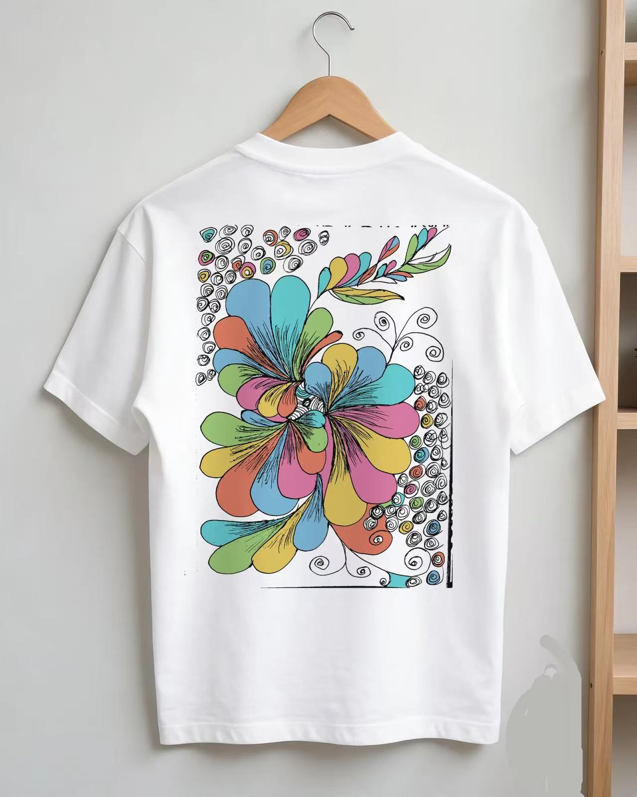 Textile pattern design by Line art drawing